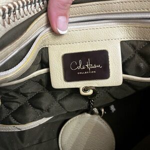 Cole Haan Beige Leather Shoulder Bag